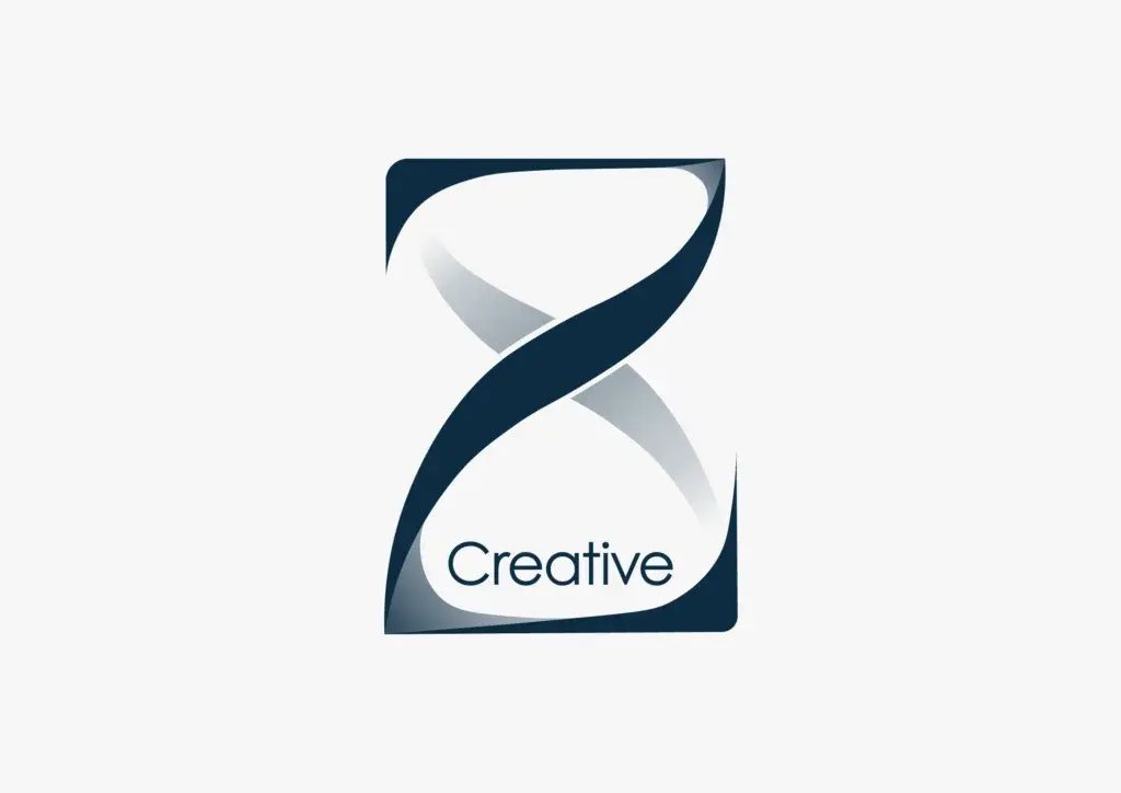 Modelz Creative logo featuring modern stylized Z symbol in blue tones