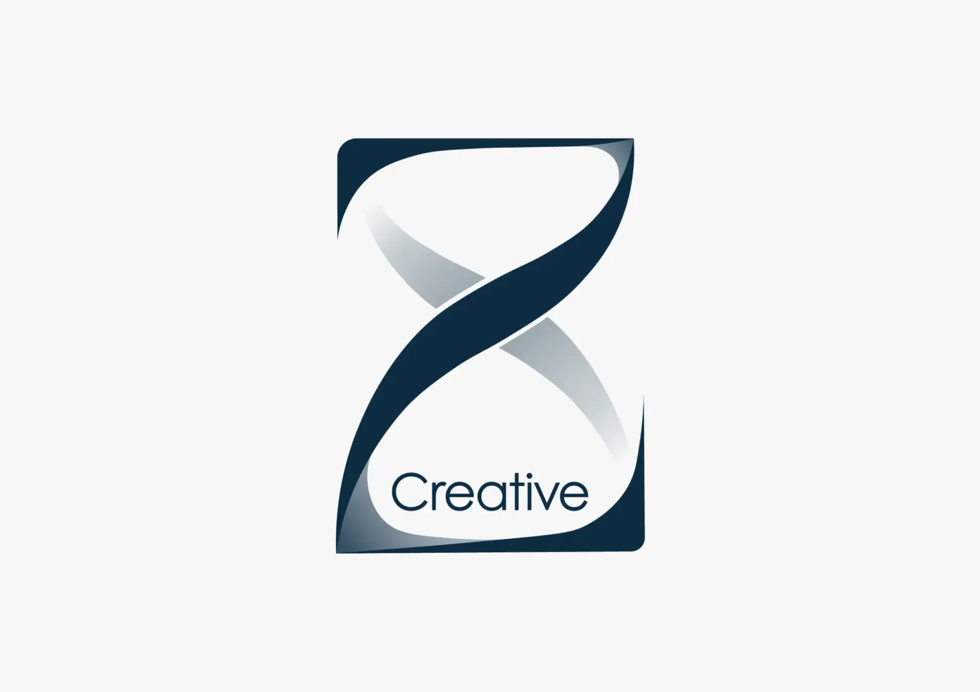 Modelz Creative logo featuring modern stylized Z symbol in blue tones