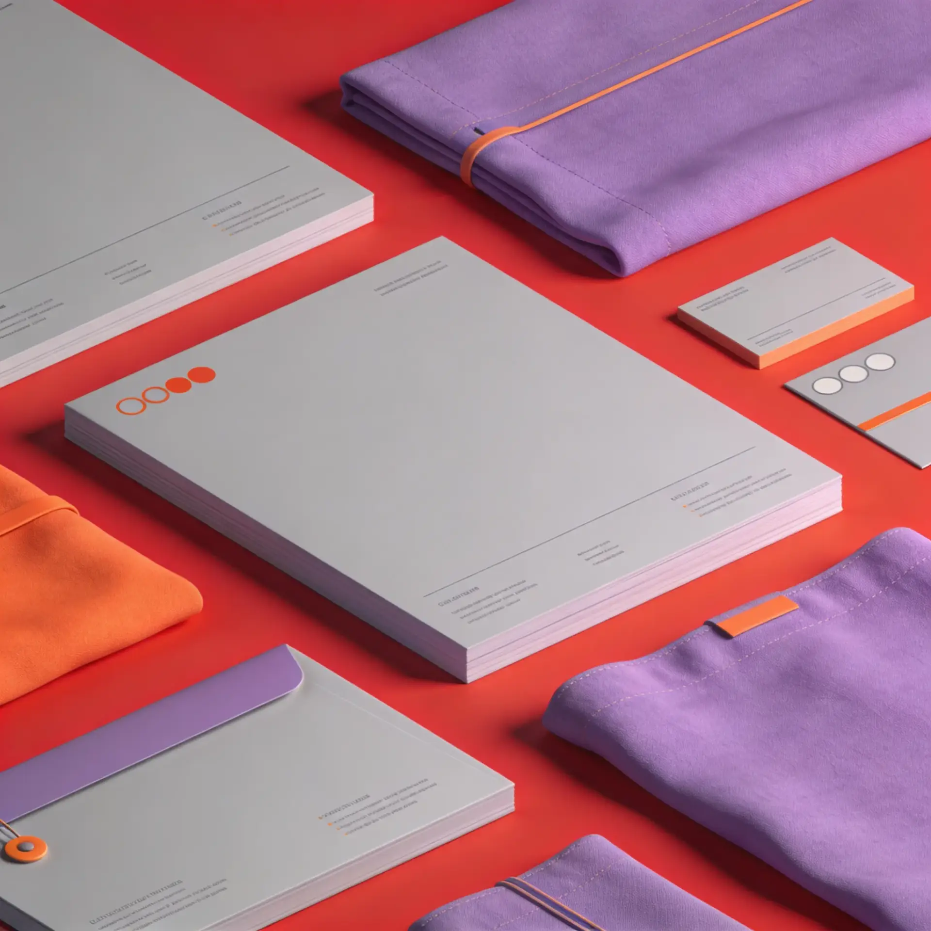 Print and marketing materials design featuring catalogs, brochures, and cohesive brand stationery layouts