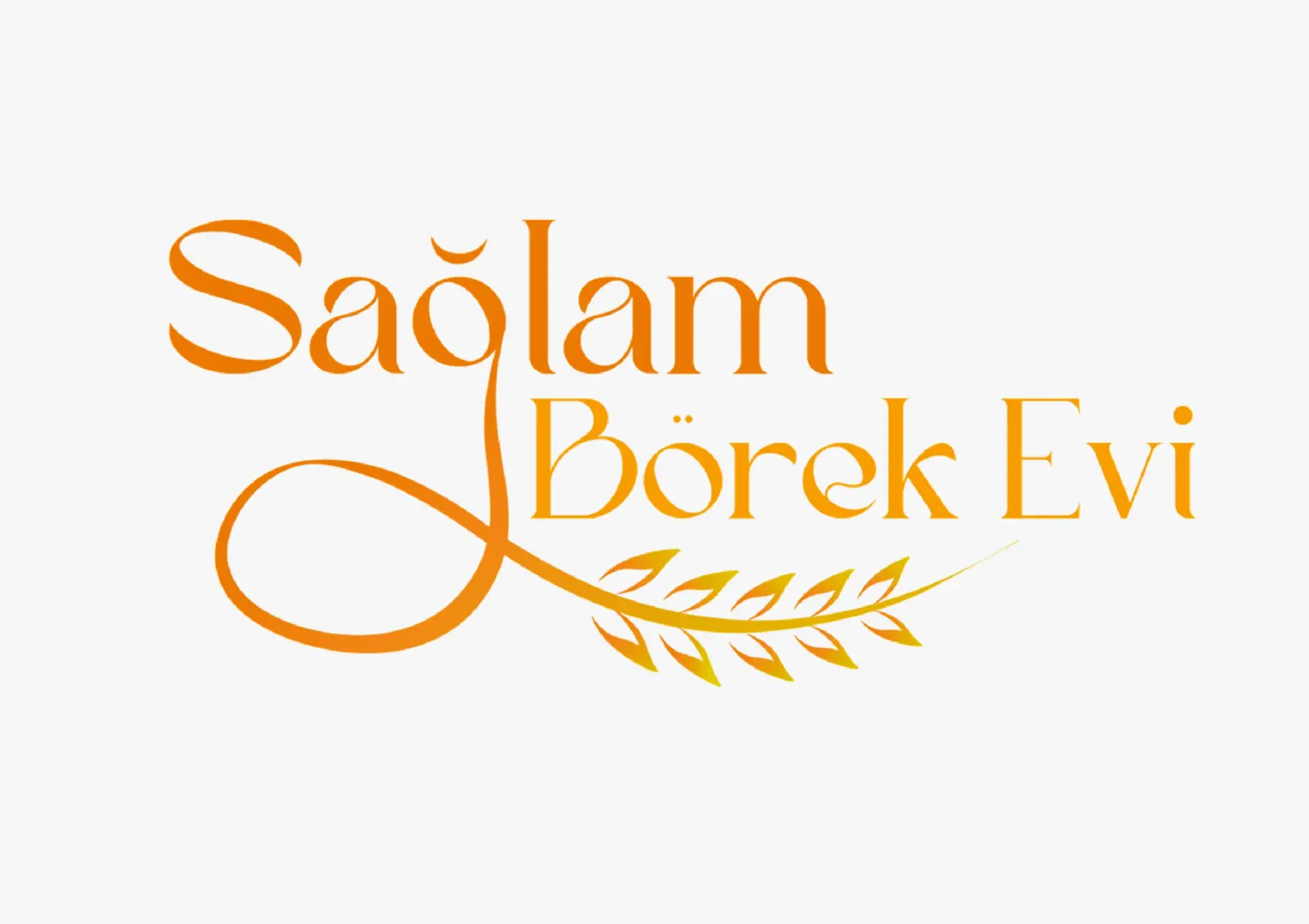 Sağlam Börek Evi traditional Turkish bakery logo featuring wheat motif